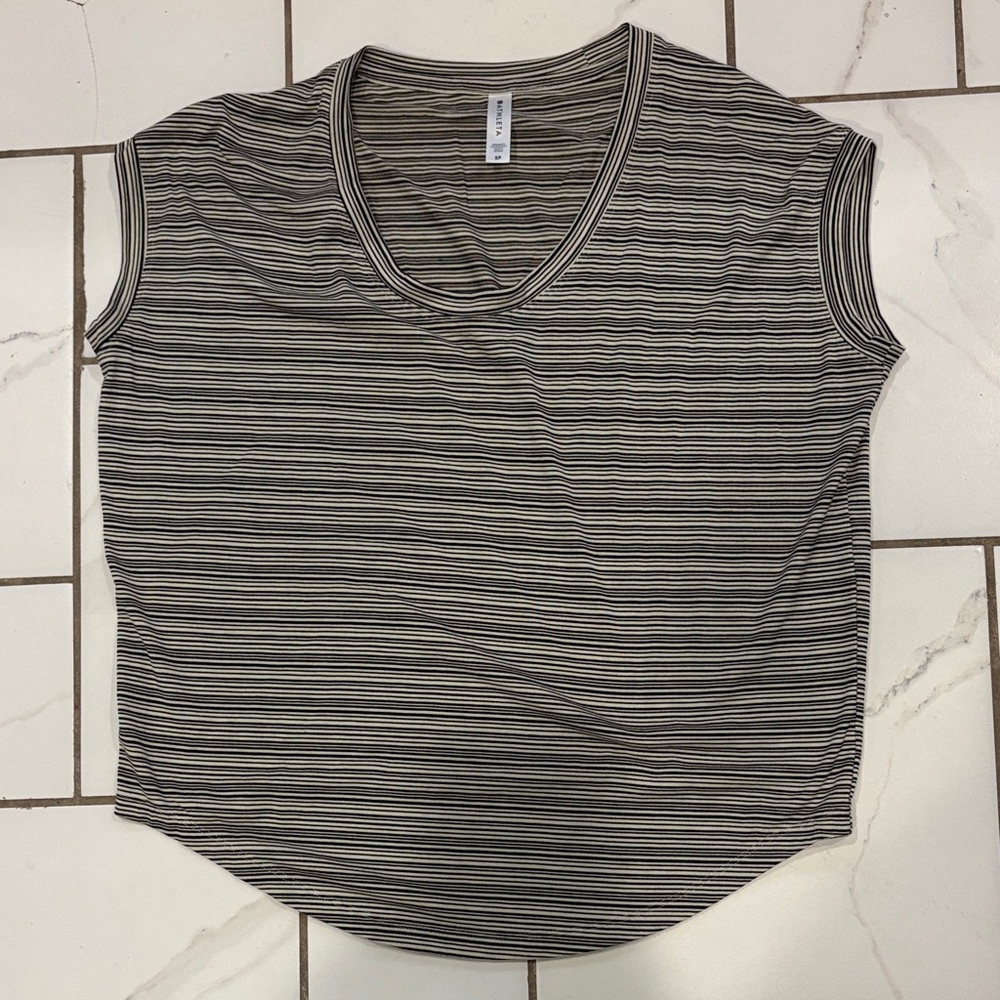 Athleta Cloudlight Stratus Striped Tee - EUC, Sz SP